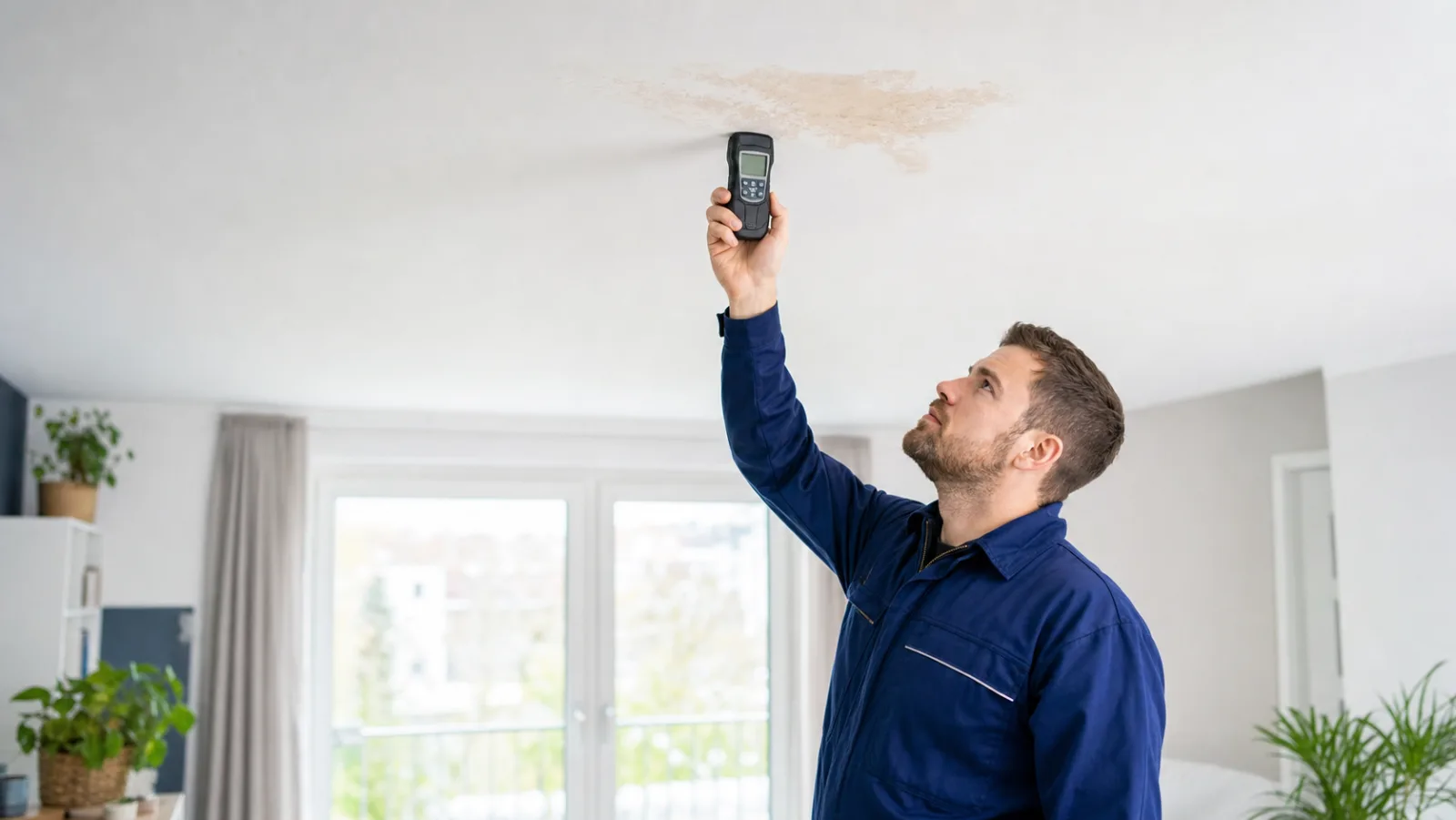Nasse Decke oder Wasserfleck: Sofortmaßnahmen, Ursachenprüfung und Trocknungs-Checkliste