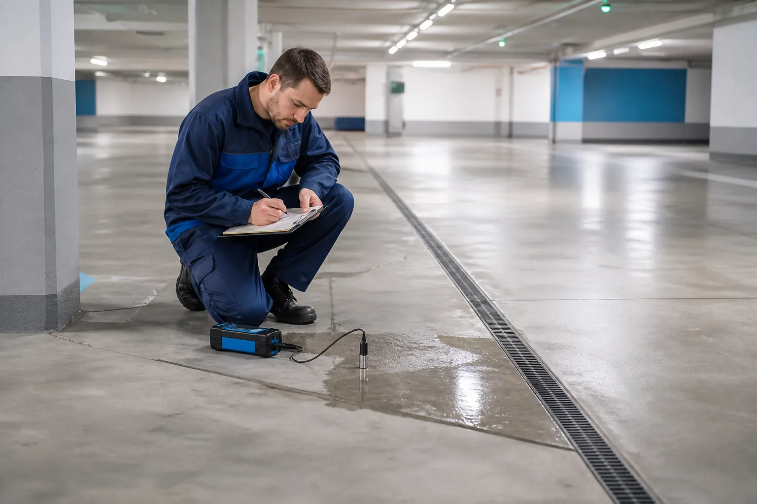Systematische Prüfung einer Tiefgarage