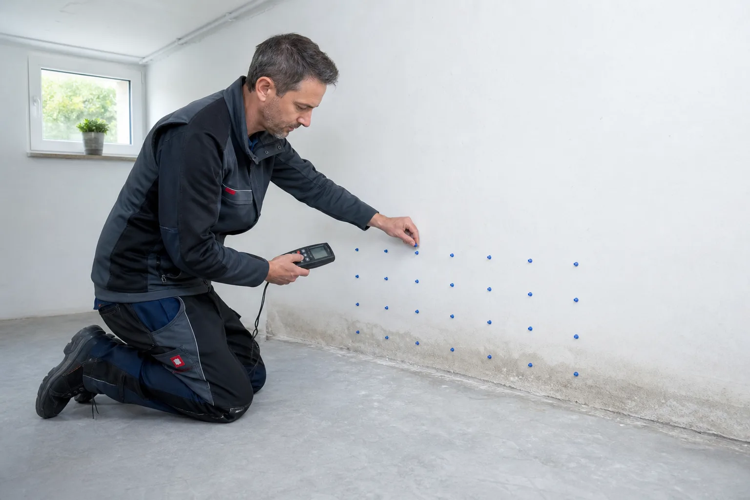 Feuchtemapping im Keller einer Wohnhausanlage