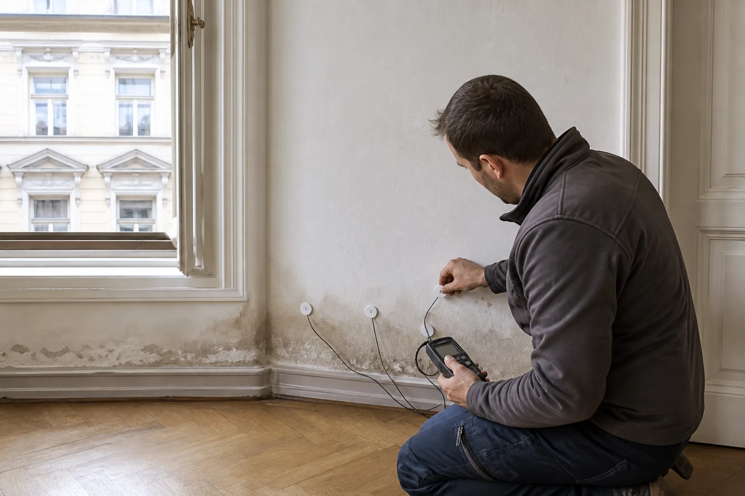 Feuchtemapping in einer Altbauwohnung