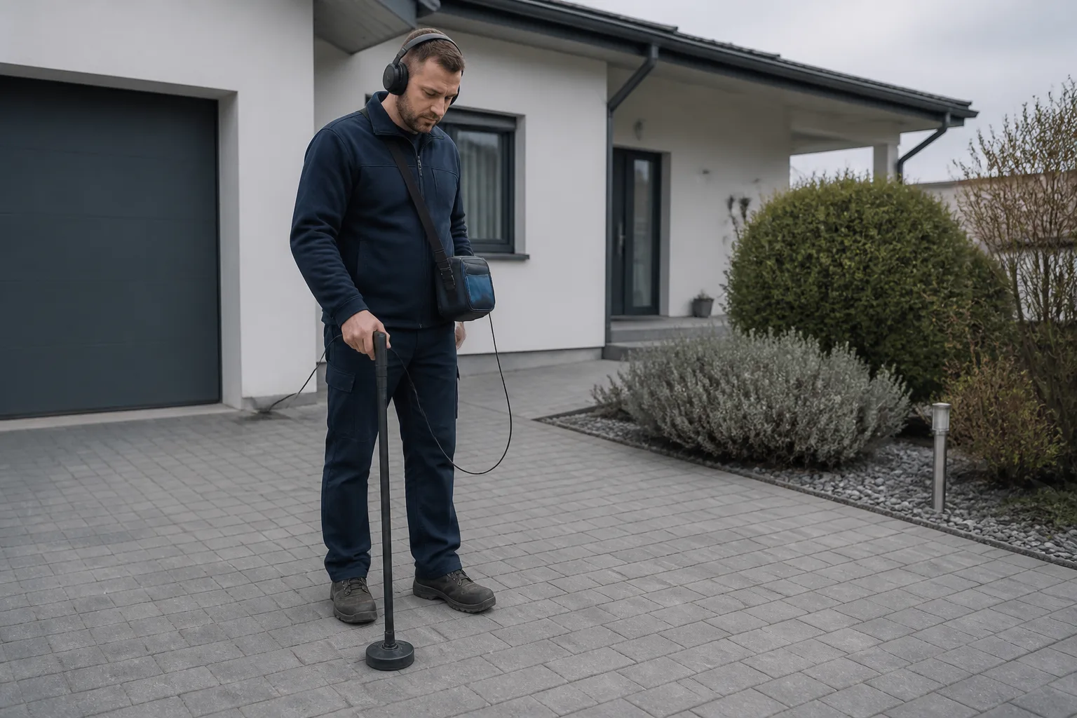Wasserleitung unter der Einfahrt undicht: Leckortung in Niederösterreich vorbereiten