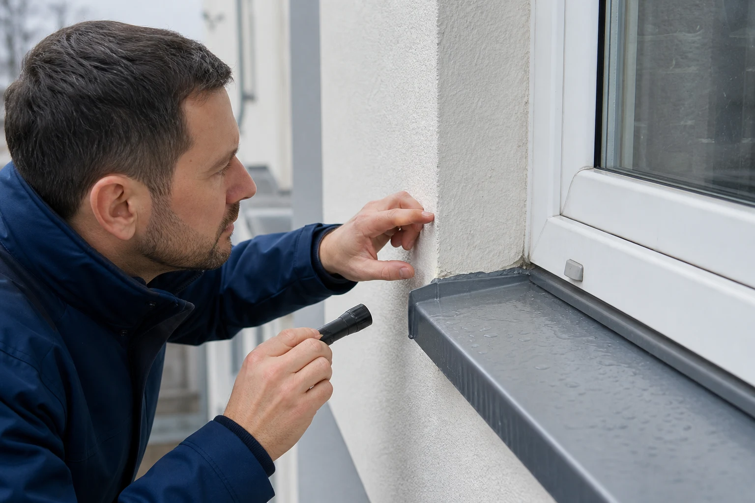 Prüfung von Fassaden- und Fensteranschlüssen