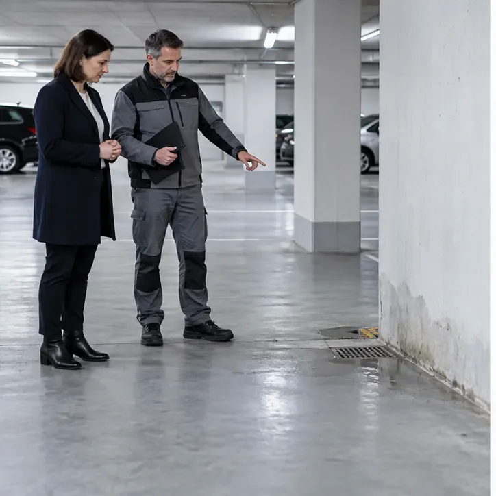 Tiefgarage mit fachlicher Sichtprüfung